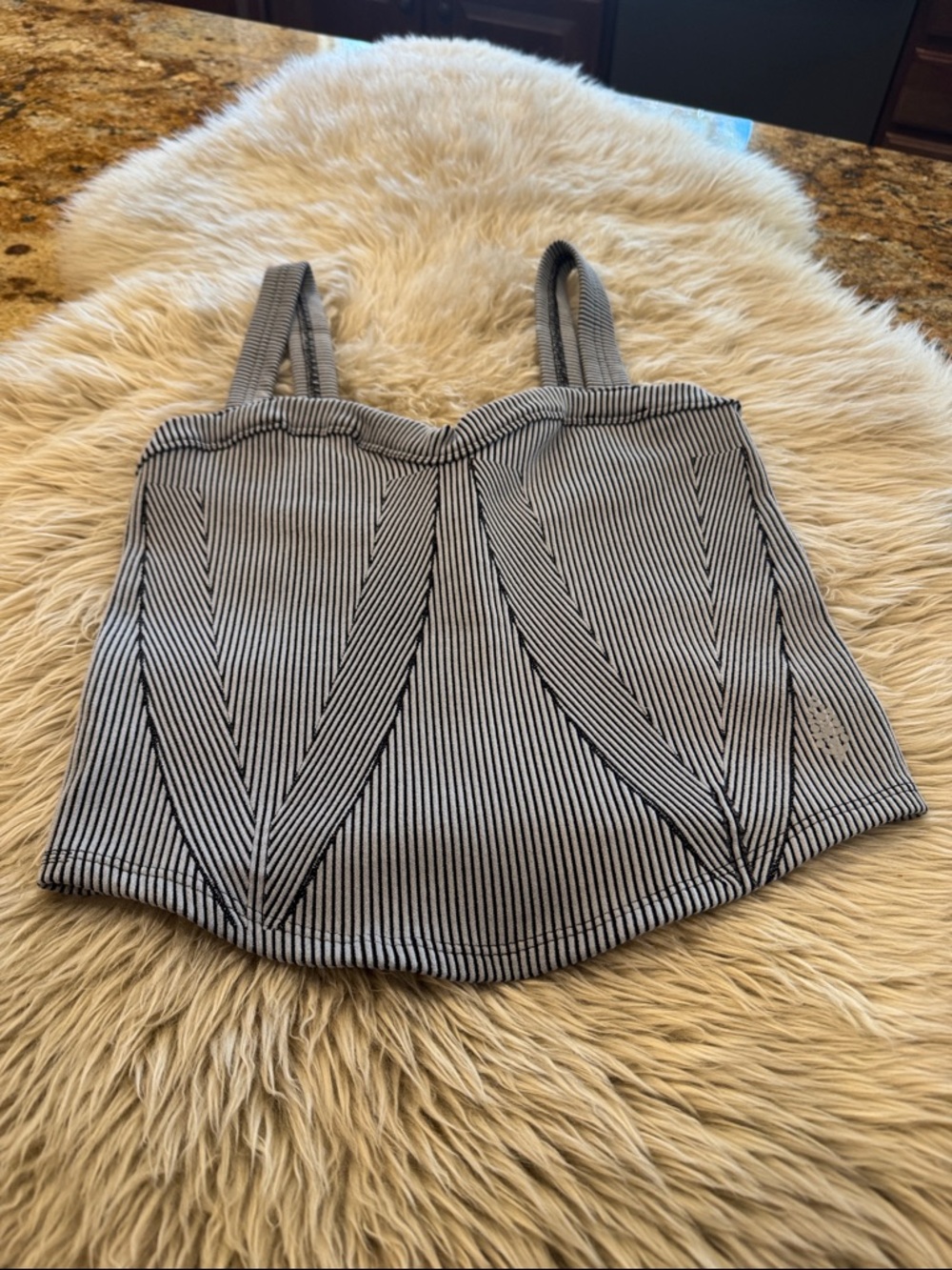 FP Movement tank top. Black and white. Size XL. Like new!